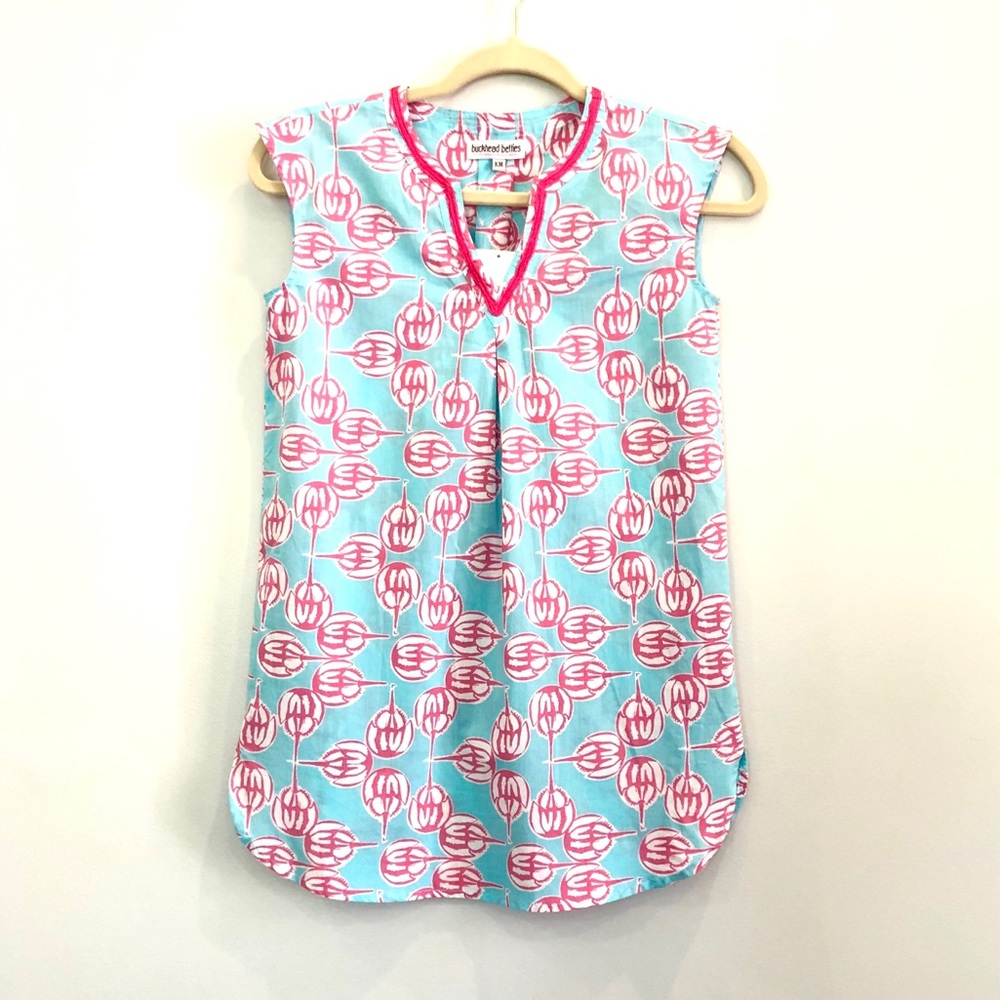 Buckhead Betties Sienna Lids Tunic in Sanibel